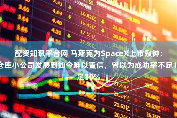 配资知识平台网 马斯克为SpaceX上市敲钟：从仓库小公司发展到如今难以置信，曾以为成功率不足10%